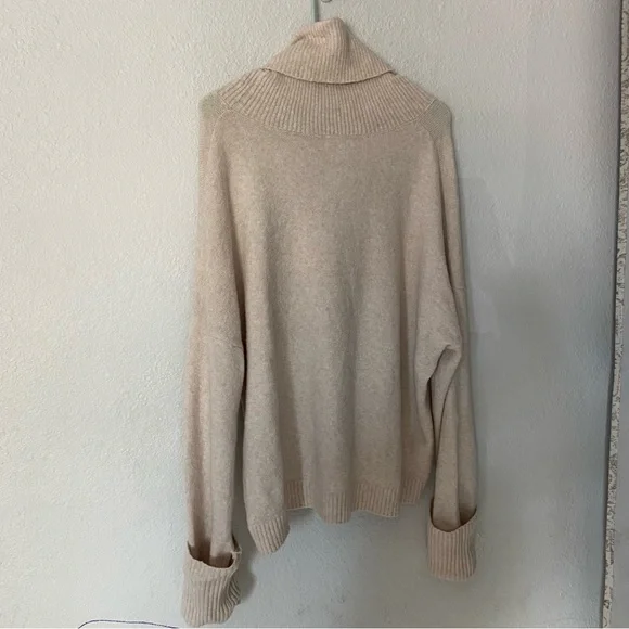 CHELSEA28 Cowl Neck Sweater In Beige Oatmeal Light Heather - Picture 4 of 8